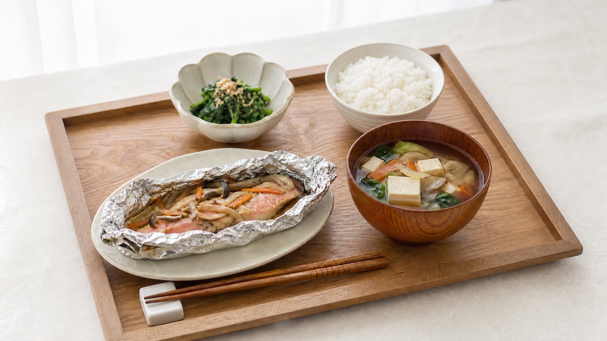 いつもの夕食。ご飯1杯つき（イメージ）